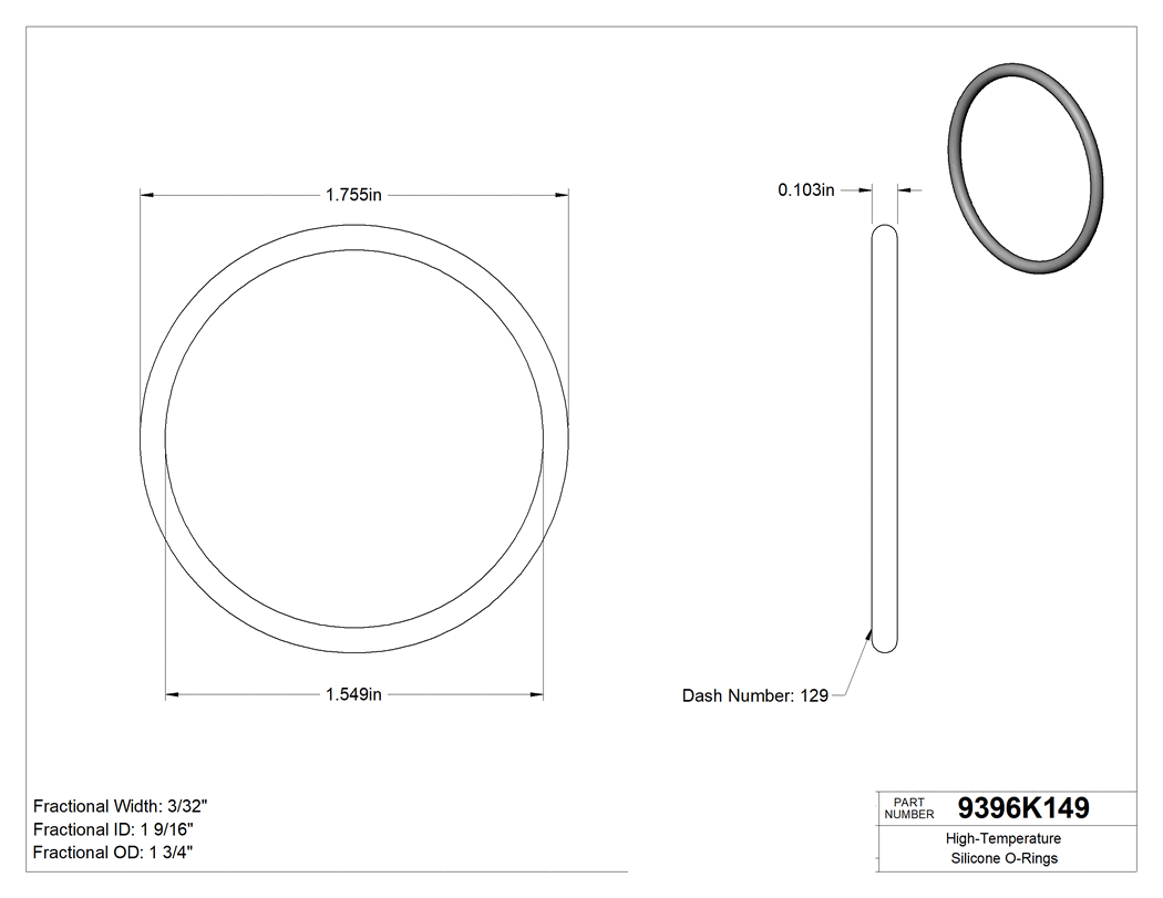 Technical drawing - 9396K149